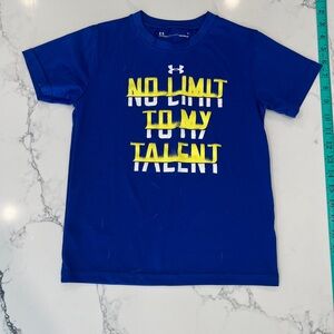 Under Armour Kids Blue and Yellow Graphic Tee